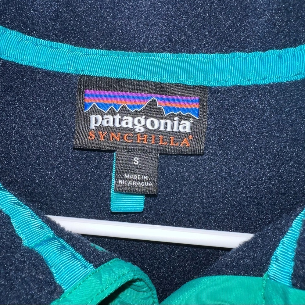 Patagonia Women’s Lightweight Synchilla Snap Fleece Pullover Navy Size S - Picture 2 of 6